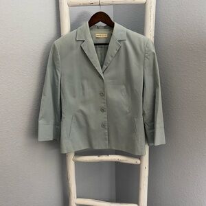 Y2K Valerie Stevens cotton light blue blazer jacket 14